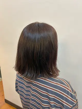 ミディアム ボブ/水素カラー/ 美髪/蟹江/吉川清保のヘアスタイル