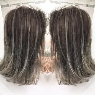 ミディアム カラー ヘアアレンジ 縮毛矯正 髪質改善寺坂雄飛💐のヘアスタイル