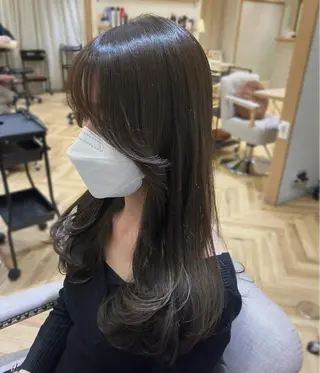 セミロング 大人韓国ヘア🎀 しょうこLuanaのヘアスタイル