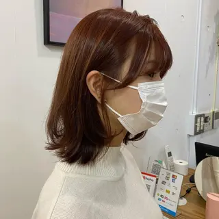 ミディアム カラー 🪭risa 暖色/レイヤー🪭のヘアスタイル