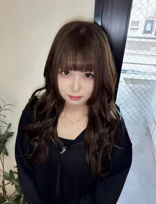 ロング カラー パーマ ヘアアレンジ 【.ico】心斎橋/ ウルフ/飛田ゆうきのヘアスタイル