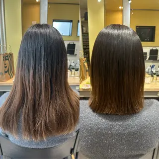 ミディアム パーマ hub hair レイヤー/透明感のヘアスタイル