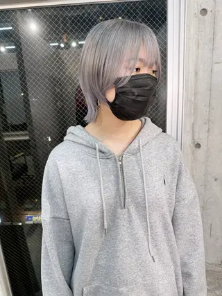 ショート カラー ヘアアレンジ lani ブリーチ /ダブルカラーのヘアスタイル
