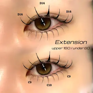 マツエク・マツパ Mell Yuuna ♡パリエク /束感のマツエク・マツパデザイン