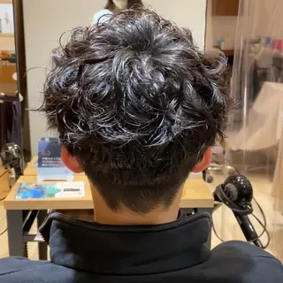 ショート パーマ メンズ 🥀寒色女神 山口玲奈🥀のヘアスタイル