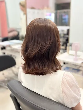 ミディアム カラー のあ/カットモデル/ 縮毛矯正モデルのヘアスタイル