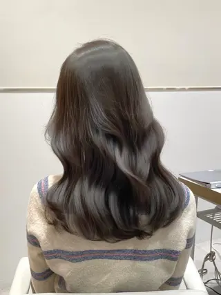 セミロング カラー ヘアアレンジ 🤎小顔レイヤー /ベージュ🤎友香のヘアスタイル