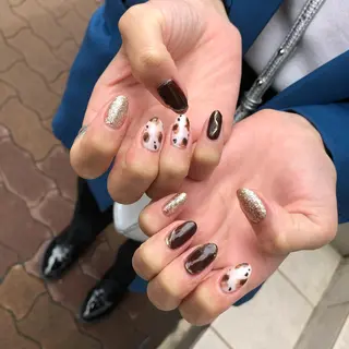 ロング カラー ヘアアレンジ キッズ ネイル マツエク・マツパ 福田 加奈のネイルデザイン