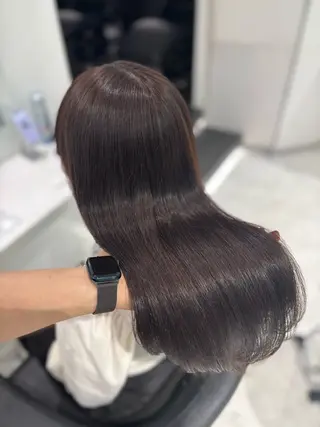 ロング カラー 流行りの透明感カラー ×縮毛矯正🤍ユウのヘアスタイル