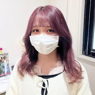 ミディアム カラー 髪質改善/韓国ヘア 顔まわり特化yutoのヘアスタイル