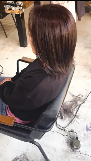 ミディアム カラー メンズパーマ& ハイトーン特化谷村のヘアスタイル