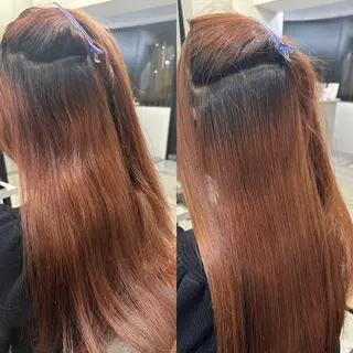 ロング 絶対綺麗な暖色カラー 🎯あります✨増渕✨のヘアスタイル