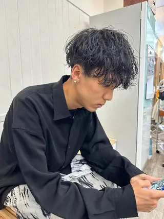 パーマ メンズ KEIGO/ ベージュカラーのヘアスタイル