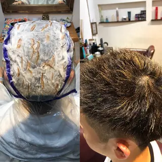 ショート カラー メンズ Hair salon The hiveのヘアスタイル
