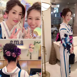 ショート ミディアム セミロング ロング カラー ヘアアレンジ 韓国肌管理 ウプエステティックのエステ・リラクイメージ