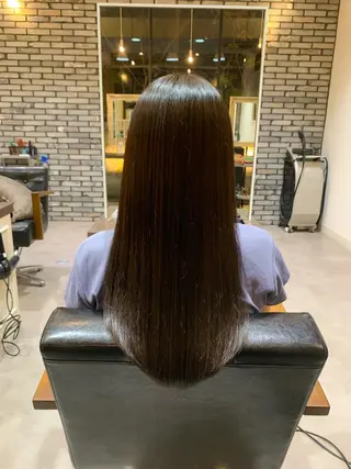 ロング カラー 地毛風ストレート/ 髪質改善/榎本流行のヘアスタイル