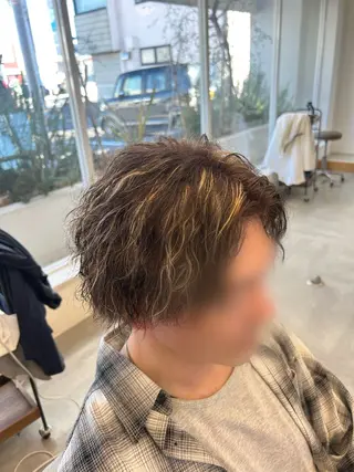 ショート カラー パーマ メンズ 木田 有祐のヘアスタイル