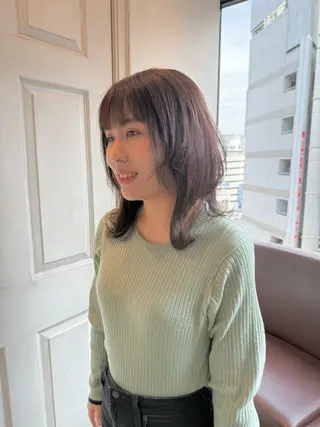 ミディアム ヘアメイク美容師 🦋サカモトレナ🦋のヘアスタイル