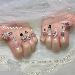 ネイル Lumière｜ ロング｜ワンホンのネイルデザイン