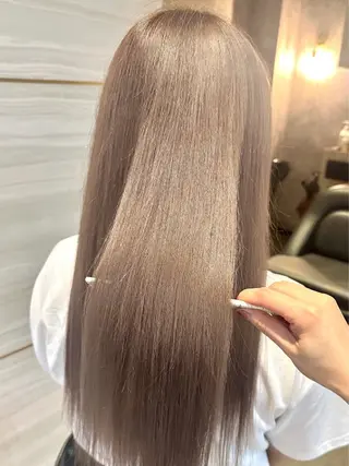 セミロング カラー パーマ ヘアアレンジ メンズ 🌱巴結生🌿大宮 ☁️ミルクティーのヘアスタイル