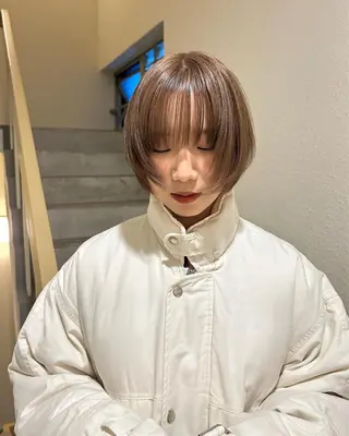 ショート カラー 薄暮 マツイ レンのヘアスタイル