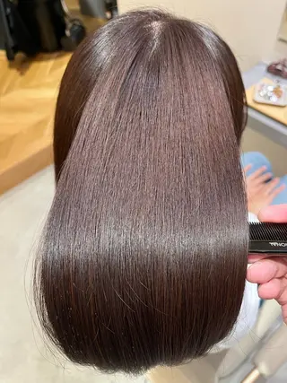 ミディアム 髪質改善｜縮毛矯正 ならelu宿河原のヘアスタイル