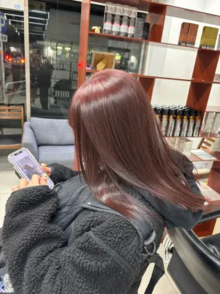 セミロング カラー 🎀ゆい🎀 髪質改善カラー🎀のヘアスタイル