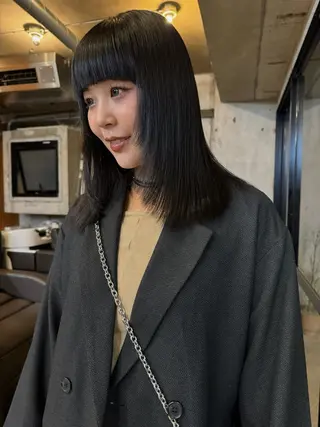 セミロング カラー 🍈yurina 福岡/パーマ🍈のヘアスタイル