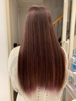 ロング カラー 🌈評価No.1🌈 艶髪カラー❌エクステのヘアスタイル