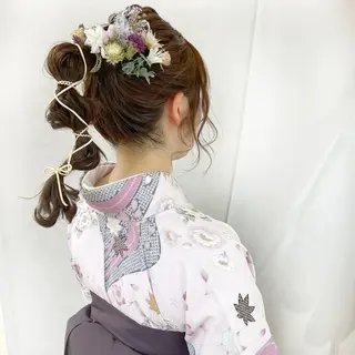 ヘアアレンジ 🪐脱白髪染め 🪐松尾菜々美のヘアスタイル