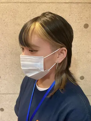 ミディアム カラー ✨ブリーチ/エクステ 豊住 光輝✨のヘアスタイル