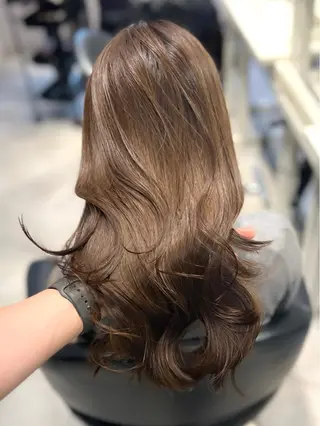 セミロング 恵比寿韓国レイヤー× 艶透明感カラー大場のヘアスタイル