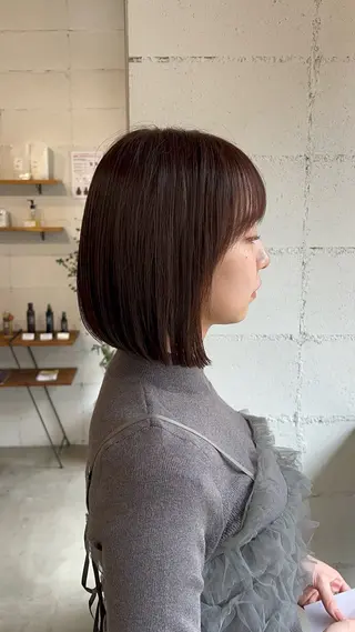 ミディアム 1回で綺麗になる 髪質改善 小山光のヘアスタイル
