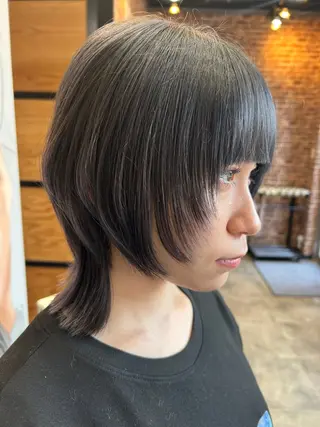 ミディアム カラー 久木原 ゆりのヘアスタイル