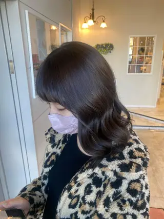 セミロング カラー 🍏すがの みき🍏のヘアスタイル