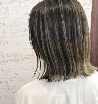 ミディアム カラー ケアブリーチ /髪質 改善/古橋圭史郎のヘアスタイル
