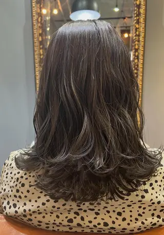 ミディアム カラー パーマ 【N°deseo】 吉祥寺のヘアスタイル