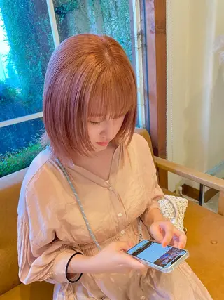 ショート カラー 似合わせヘア🤎透明 感カラー🤎MIKAのヘアスタイル