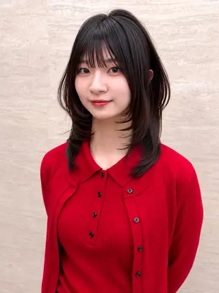 ミディアム PULSE ASAHIのヘアスタイル