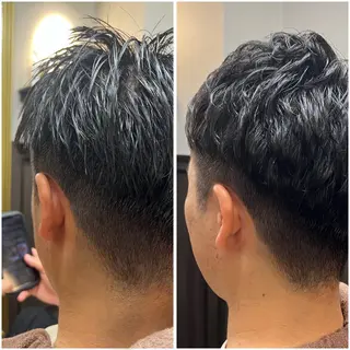 ショート パーマ メンズ LAVIE NEW STANDARD BARBER 中野店所属・KINKAI AYANOのヘアスタイル