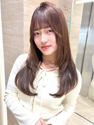 ミディアム 前髪・顔周りカット☆ あらいみゆのヘアスタイル