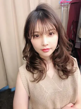 ミディアム カラー パーマ ひがし　まさし JYUNESU副代表のヘアスタイル