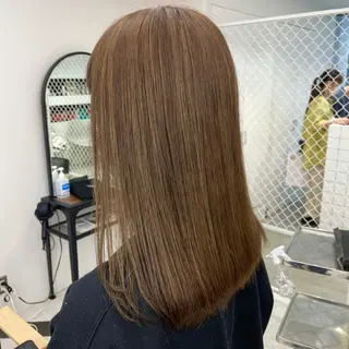 セミロング カラー パーマ ヘアアレンジ メンズ キッズ ネイル マツエク・マツパ アイブロウ mona/ ストレートスタイル✨のヘアスタイル