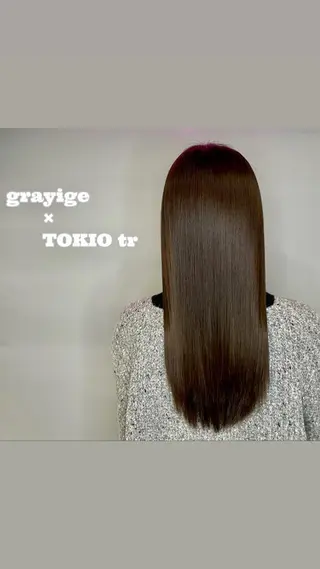 ロング カラー ヘアアレンジ 二ヶ月綺麗なデザイン カット/星野六三四のヘアスタイル