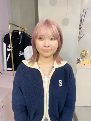 ミディアム カラー 前橋 姫奈のヘアスタイル