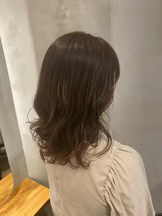 ミディアム 顔周りカット・相談 レイヤーも◎しずくのヘアスタイル
