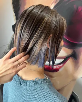 ミディアム カラー パーマ ヘアアレンジ メンズ キッズ ネイル マツエク・マツパ アイブロウ 久木原 ゆりのヘアスタイル