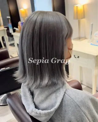 ショート カラー 艶カラー/エクステ/ 藤原リックのヘアスタイル