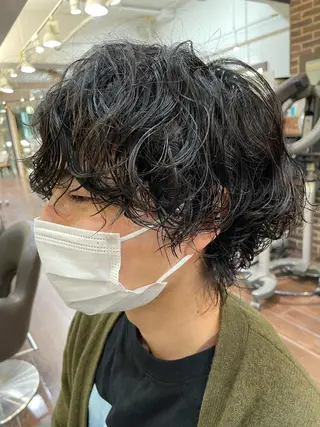 パーマ メンズ レディースカット いからしゆうたのヘアスタイル