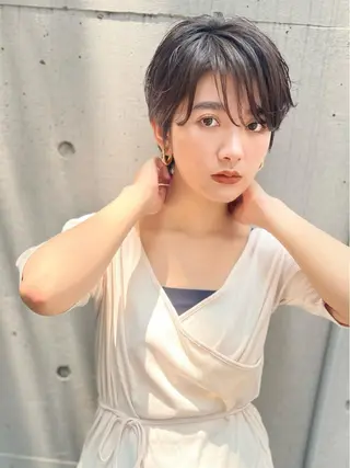 ショート ショート/ボブ/縮毛 三上達大のヘアスタイル